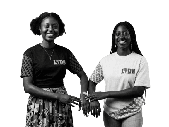 Two LIDN members in network tees